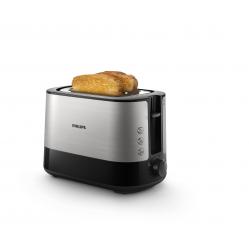 Philips Viva Collection HD2637 90 toaster 2 slice(s) Black - Stainless steel
