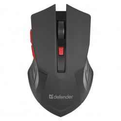 MOUSE DEFENDER ACCURA MM-275 RF BLACK - RED OPTICAL 1600DPI 6P