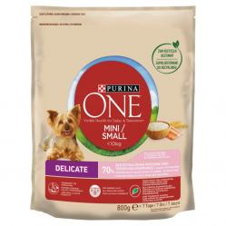 PURINA One Mini Delicate Salmon - rice - dry dog food - 800 g