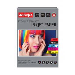 Activejet AP4-125M100 matt photo paper for ink printers - A4 - 100 pcs
