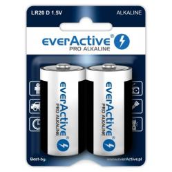 Alkaline batteries everActive Pro Alkaline LR20 D - blister card - 2 pieces