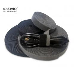 SAVIO Organizer for cables - Tape - Velcro - Black - 10m OC-01 B 1 pc
