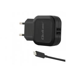 Qoltec 50188 mobile device charger Indoor Black