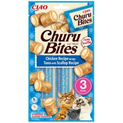 INABA Churu Bites Chicken with tuna and scallops - cat treats - 3x10 g