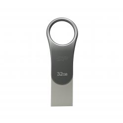 Silicon Power Mobile C80 USB flash drive 32 GB USB Type-A   USB Type-C 3.0 (3.1 Gen 1) Titanium