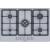 Bosch Serie 4 PGQ7B5K90 hob Stainless steel Built-in 75 cm Gas 5 zone(s)