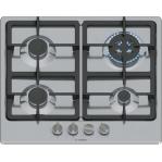 Bosch Serie 4 PGH6B5K90 hob Stainless steel Built-in 58 cm Gas 4 zone(s)