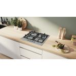 Bosch Serie 4 PGH6B5K90 hob Stainless steel Built-in 58 cm Gas 4 zone(s)
