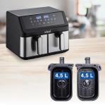IDEAL Fat-free fryer, double horizontal 9L, 8 functions - including food drying