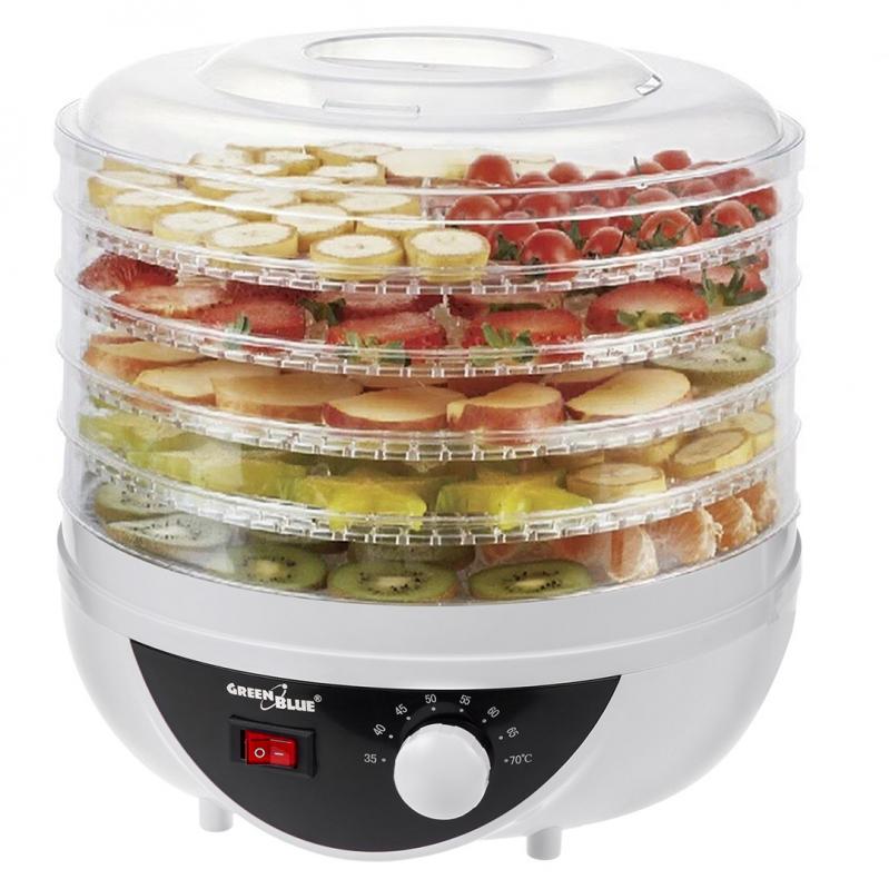 GreenBlue mushroom, vegetable and fruit dryer, 250W power, very quiet, 5 sieves, GB195 GreenBlue mushroom, vegetable and fruit dryer, 250W power, very quiet, 5 sieves, GB195