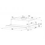 Telescopic hood MAAN Corona G 60 315 m3/h, White