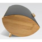Maestro MR-1775-BLACK bread box Other Black, Wood Bamboo, Metal
