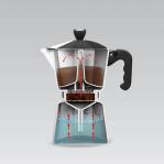 Maestro 3 cup coffee machine MR-1666-3-BLACK black