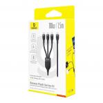 Baseus Flash Series Type C to C+C+C fast charging cable 480 Mbps Black