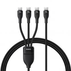 Baseus Flash Series Type C to C+C+C fast charging cable 480 Mbps Black