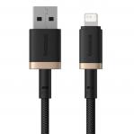 Baseus Dura Type A to IP 2.4A fast charging cable Black, Gold