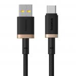 Baseus Dura USB Type A to Type C 60 W fast charging cable 2 m Black, Gold