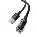 Baseus Gem USB to IP 2.4A fast charging cable 2 m Black