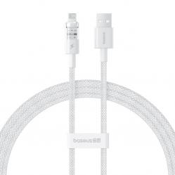 Baseus Gem USB to IP 2.4A fast charging cable 1 m White