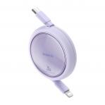 Baseus Free2Pull - 20 W USB-C to Lightning Retractable Cable, 1 m (purple)