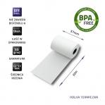 Qoltec 51896 Thermal roll 57 x 20 | 55g / m2 | 10 pcs. | BPA free