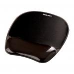 Fellowes CRYSTAL mouse and wrist pad gel, black