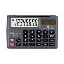 Vector KAV CH-861 pocket calculator, 8 digits, 87 x 58 mm, black