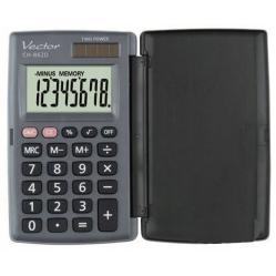 Vector KAV CH-862D pocket calculator with cover, grey