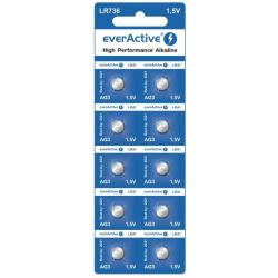 Mini alkaline batteries everActive G3 LR736 LR41 10 pcs