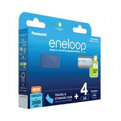 Rechargeable batteries PANASONIC ENELOOP AA 2000 mAh 4 szt + case (BK-3MCDE/4CP+CASE)