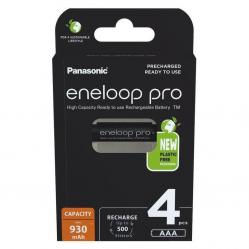 Rechargeable batteries PANASONIC ENELOOP PRO AAA 930 mAh 4 szt (BK-4HCDE/4CP)