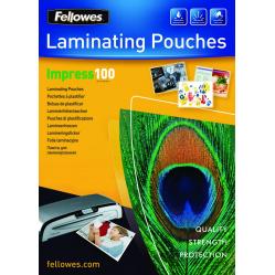 Fellowes A4 Glossy 100 Micron Laminating Pouch - 100 pack
