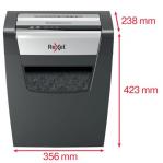 Rexel Momentum X410 paper shredder Particle-cut shredding Black, Grey