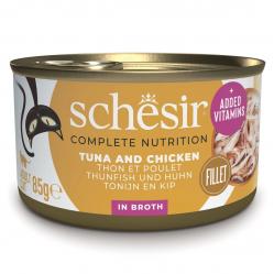 SCHESIR in cooking water Tuna with chicken and rice - wet cat food - 85 g