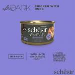 SCHESIR After Dark Chicken fillet with duck in broth - wet cat food - 80g