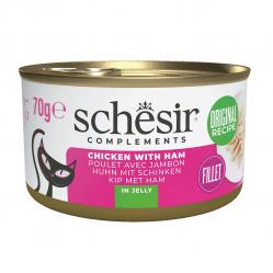 SCHESIR Chicken with ham in jelly - wet cat food - 70g
