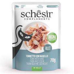 SCHESIR Tuna with hake in jelly - wet cat food - 70g