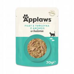 APPLAWS Tuna fillet with anchovy & seaweed in broth - wet cat food - 70g