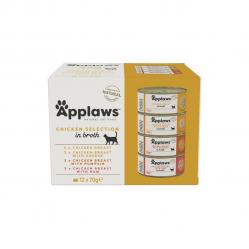 APPLAWS Chicken Selection in Broth - wet cat food - 12x70g