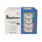 APPLAWS Fish selection multipack in broth - wet cat food - 12x70g