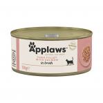 APPLAWS Tuna fillet with salmon in broth - wet cat food - 156g