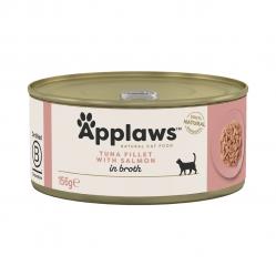 APPLAWS Tuna fillet with salmon in broth - wet cat food - 156g