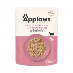 APPLAWS Tuna Fillet with prawn in broth - wet cat food - 70g