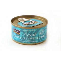FISH4CATS Tuna fillet with crab - wet cat food - 70g
