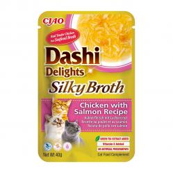 INABA CAT Dashi Delights Silky Broth Chicken with Salmon - cat treat - 40g
