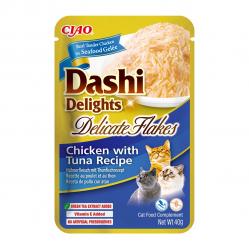 INABA CAT Dashi Delights Delicate Flakes Chicken with Tuna - cat treat - 40g