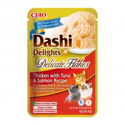 INABA CAT Dashi Delights Delicate Flakes Chicken with Tuna & Salmon - cat treat - 40g