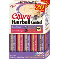 INABA Churu Hairball control Tuna and chicken recipe - cat treats - 20x14g