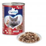 PREVITAL Cat Food with beef and liver in sauce - wet cat food - 415 g