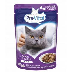 PREVITAL Turkey and rabbit in jelly - wet cat food - 100g